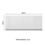 Alacena Cocina 100% MDF 80 cm 1 Puerta Abatible Blanco Brillante Acordes Madesa