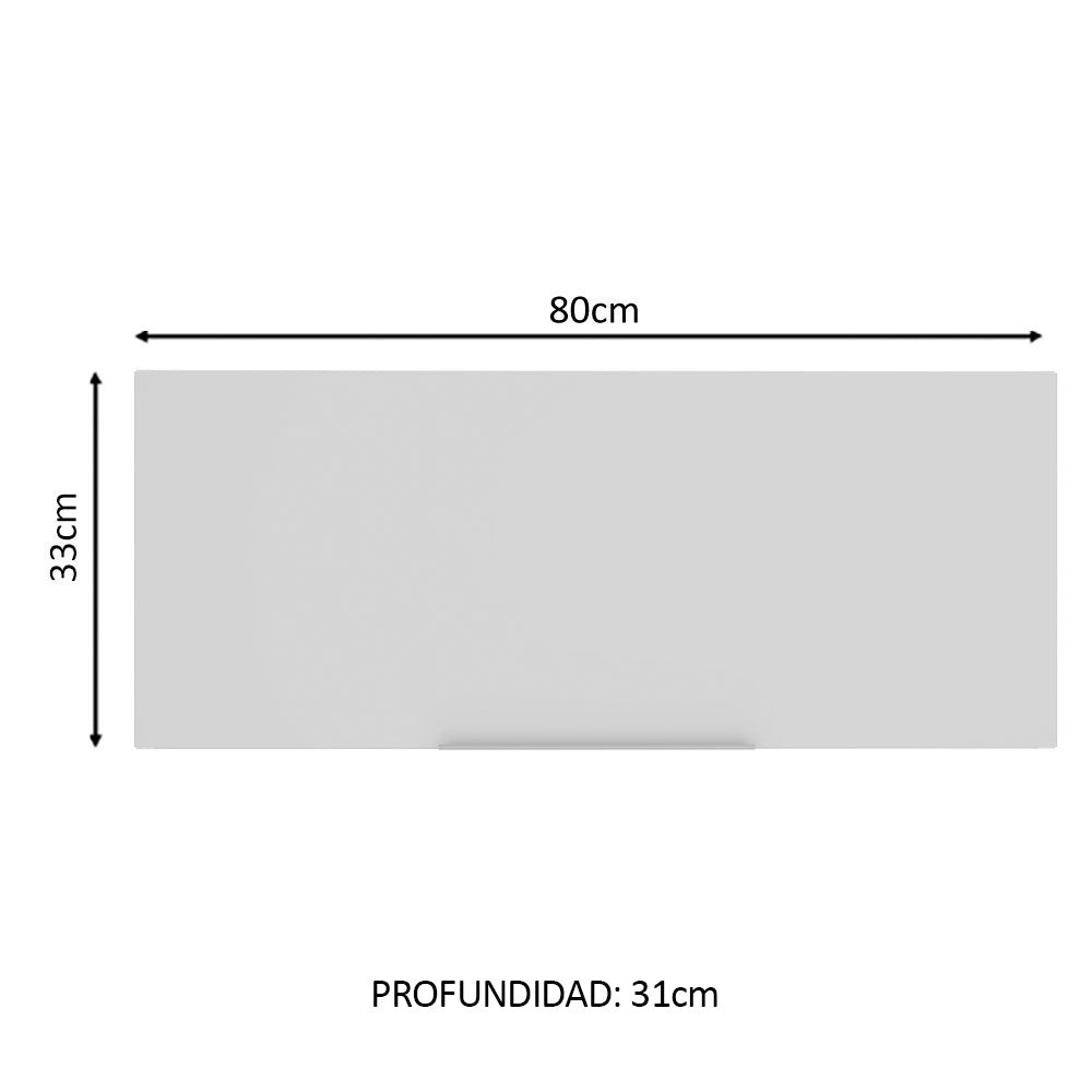 Alacena 80 cm 1 Puerta Stella Blanco