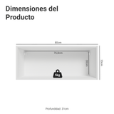 Alacena 80 cm 1 Puerta Puerta Rebatible Blanco Vik Madesa