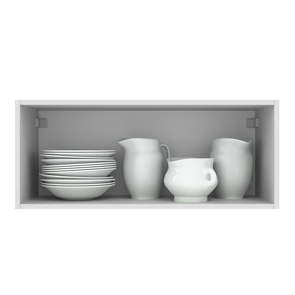 Alacena 80 cm 1 Puerta Rebatible Blanco/Crema Agata Madesa
