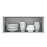 Alacena 80 cm 1 Puerta Rebatible Blanco/Crema Agata Madesa