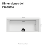 Alacena Cocina 80 cm 1 Pueta Abatible Blanco/Crema Vik Madesa
