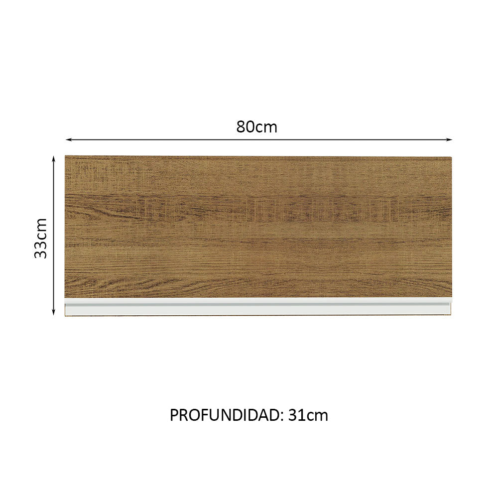 Alacena 80 cm 1 Puerta Rebatible Marrón Glamy Madesa