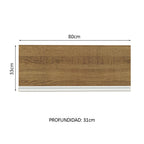 Alacena 80 cm 1 Puerta Rebatible Marrón Glamy Madesa