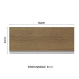 Alacena Cocina 100% MDF 80 cm 1 Puerta Abatible Blanco/Marrón Acordes Madesa