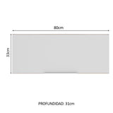 Alacena 80 cm 1 Puerta Stella Marrón/Blanco