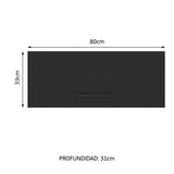 Alacena 80 cm 1 Puerta Agata Blanco/Negro
