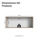 Alacena 80 cm 1 Puerta Rebatible Nice Crema