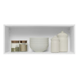 Alacena 80 cm 1 Puerta Rebatible Glamy Blanco/Marrón