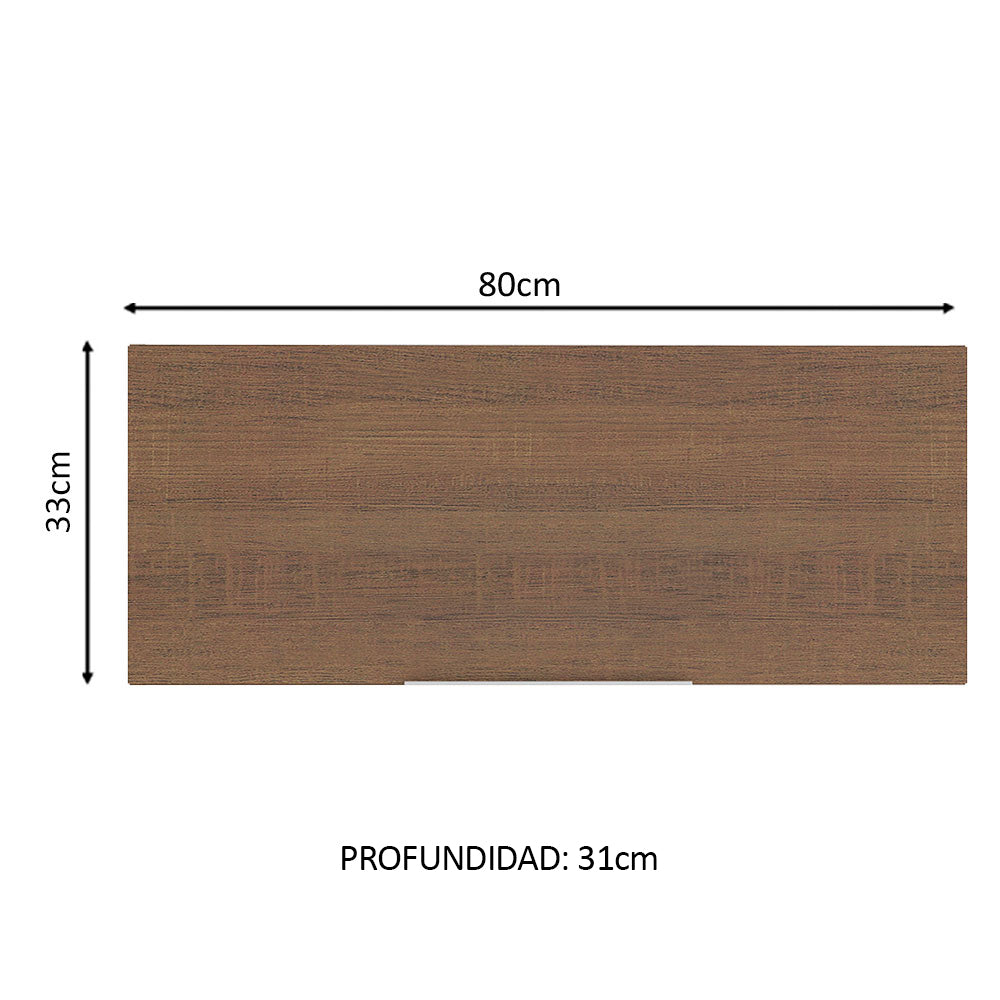 Alacena 80 cm 1 Puerta Stella Blanco/Marrón