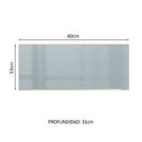 Alacena 80 cm 1 Puerta Lux Marrón/Gris