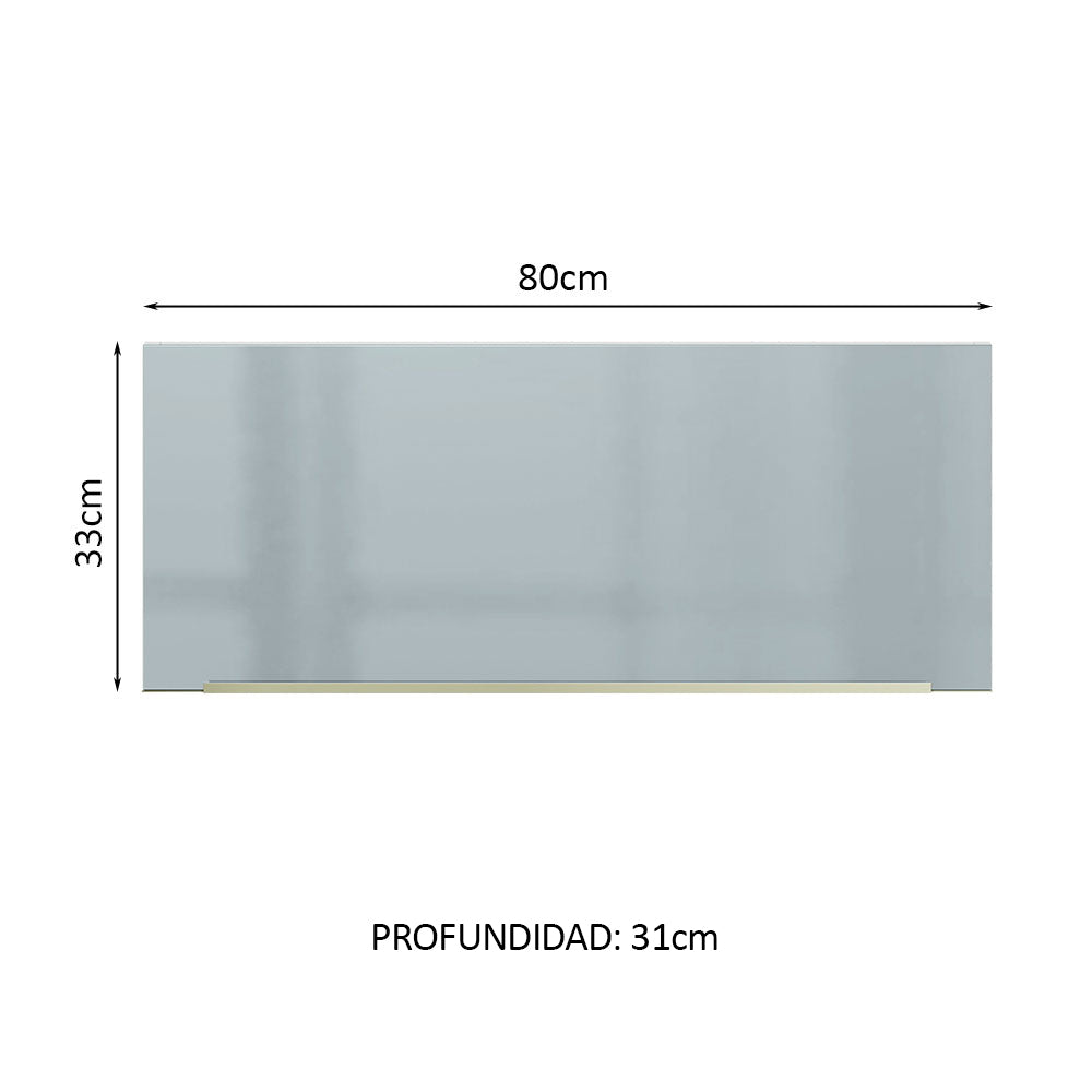 Alacena 80 cm 1 Puerta Lux Blanco/Gris