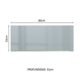 Alacena 80 cm 1 Puerta Lux Blanco/Gris