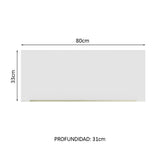 Alacena 80 cm 1 Puerta Lux Blanco/Blanco
