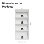 Cristalero 70 cm 2 Puertas de Vidrio Blanco Vik Madesa
