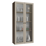 Cristarelo Flotante 70 cm 2 Puertas de Vidrio Marrón/Crema Vik Madesa