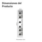 Despensero 40 cm 2 Puertas y 2 Nichos Blanco/Negro Lux Madesa