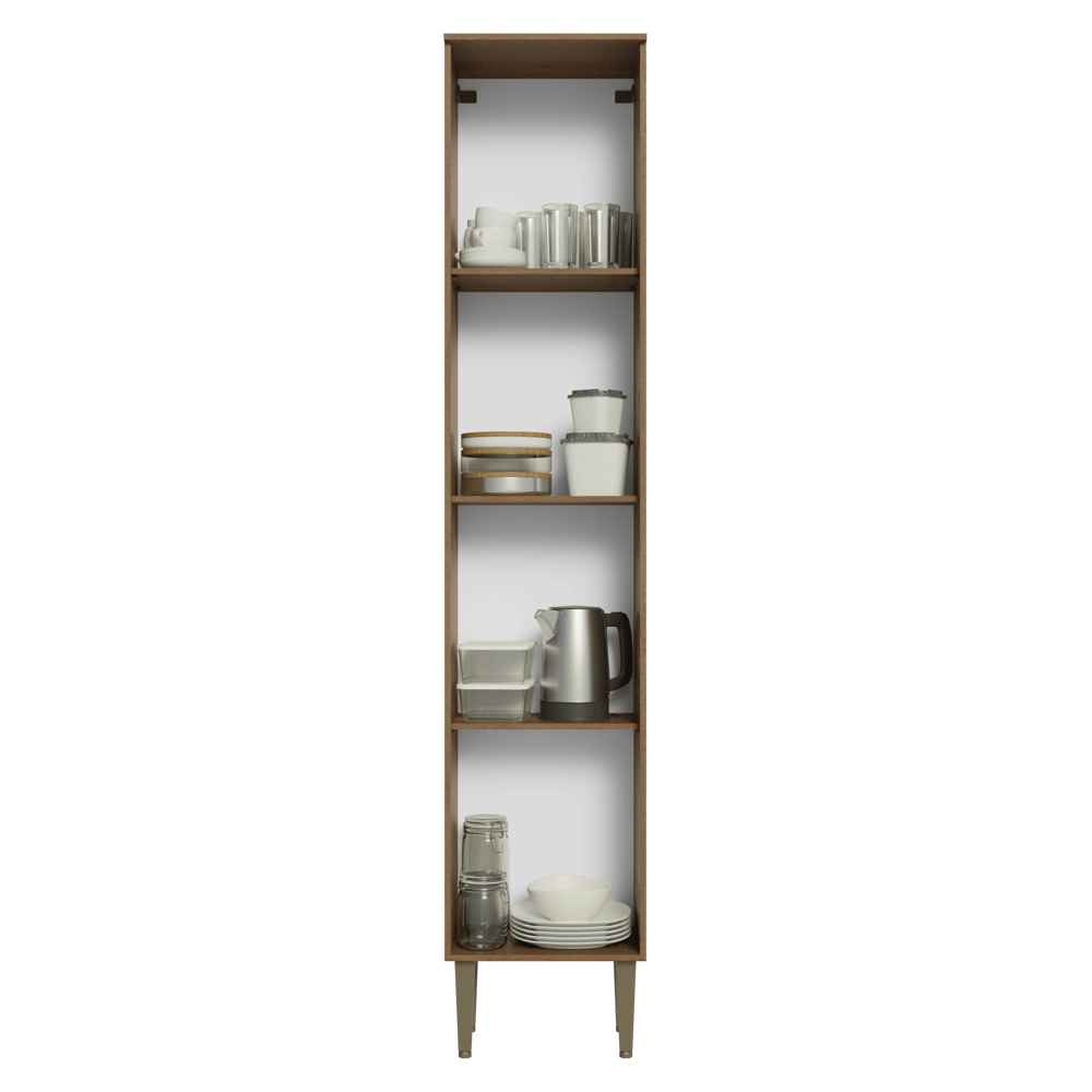 Despensero 40 cm 1 Puerta Marrón/Negro Lille Madesa