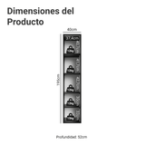 Despensero 40 cm 2 Puertas Flotante Negro Nice Madesa