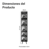 Despensero 40 cm 2 Puertas con Patas Negro Nice Madesa