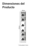 Despensero 40 cm 2 Puertas e 2 Nichos Blanco/Verde Vik Madesa