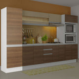 Despensero 100% MDF 2 Puertas Blanco/Marrón Smart Madesa