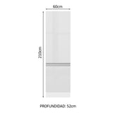 Despensero 100% MDF 60 cm 2 Puertas Blanco Brillante Acordes Madesa