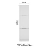 Despensero 60 cm 3 Puertas Blanco Stella Madesa
