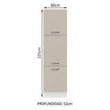 Despensero 60 cm 3 Puertas Blanco/Crema Agata Madesa