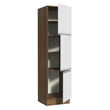 Bajo Mesada Organizador Madesa Glamy 60 cm 3 Puertas Marrón/Blanco