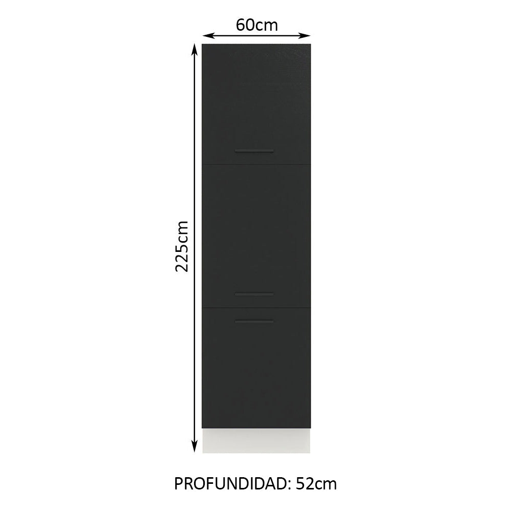 Despensero 60 cm 3 Puertas Blanco/Negro Agata Madesa