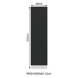 Despensero 60 cm 3 Puertas Blanco/Negro Agata Madesa