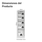 Despensero 60 cm 3 Puertas Blanco/Negro Lux Madesa