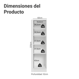 Despensero 60 cm 3 Puetas Blanco/Negro Lux Madesa