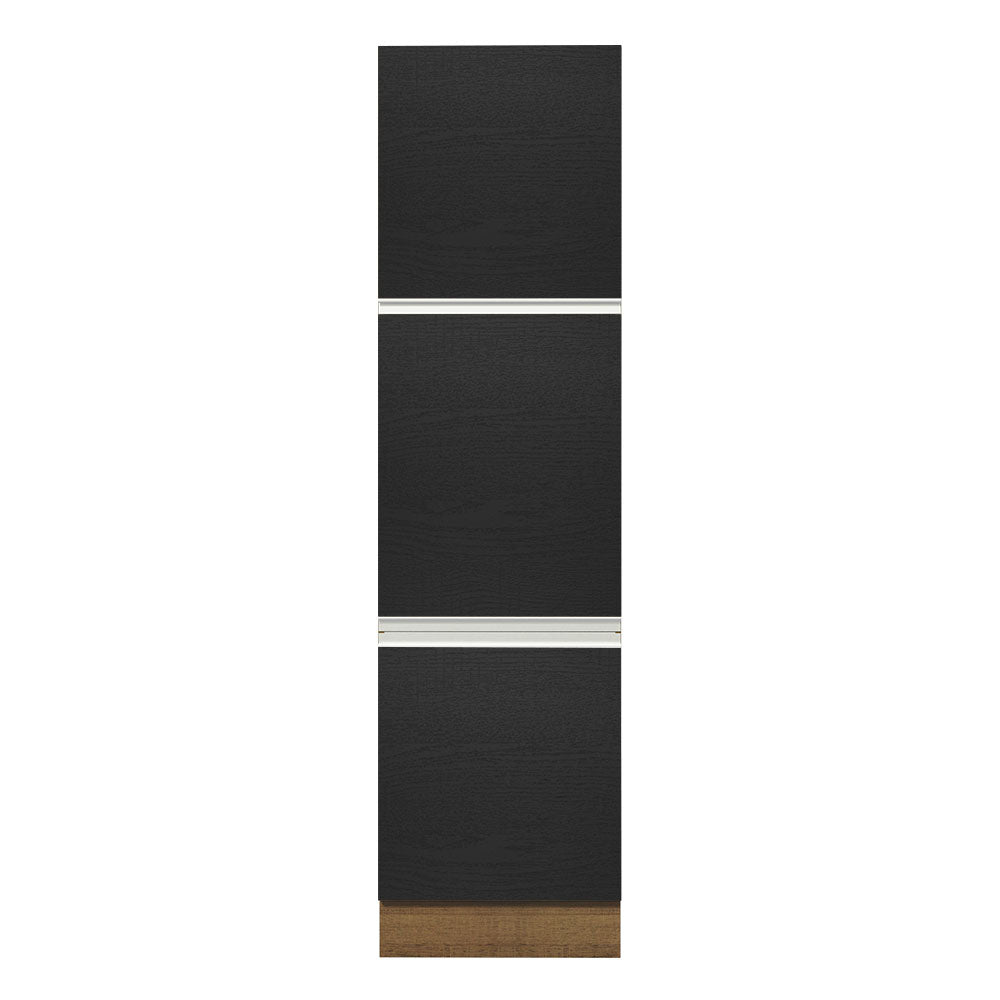 Mueble Para Horno Y Microondas Madesa Glamy 60cm Marrón/Negro