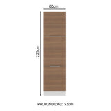 Despensero 60 cm 3 Puertas Blanco/Marrón Stella Madesa