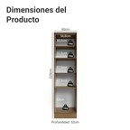 Despensero 60 cm 3 Puertas Marrón/Gris Lux Madesa