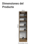Despensero 60 cm 3 Puetas Marrón/Gris Lux Madesa