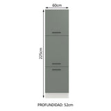Despensero 60 cm 3 Puertas Blanco/Gris Agata Madesa