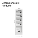 Despensero 60 cm 3 Puertas Blanco/Azul Vik Madesa