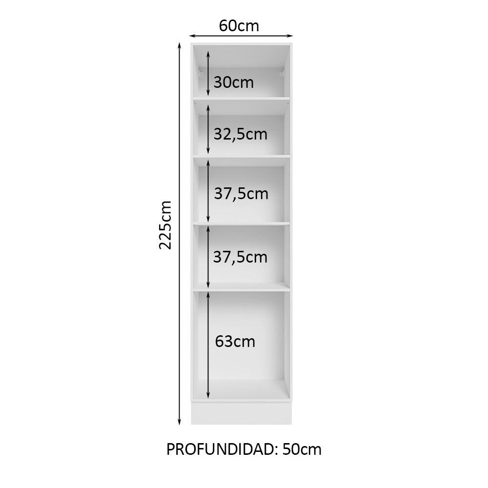 Mueble Despensa abierto Madesa 60cm con nichos para cocina