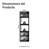 Despensero 60 cm 2 Puertas 2 Nichos Flotante Negro Nice Madesa