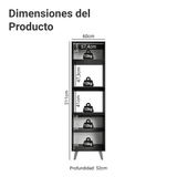 Despensero 60 cm 2 Puertas 2 Nichos con Patas Negro Nice Madesa