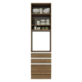 Mueble de cocina para Horno 60 cm 3 Cajones 1 Puerta Glamy Marrón