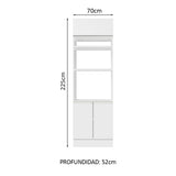 Mueble de cocina para Horno/ microondas Madesa Glamy 70 cm 3 Puertas