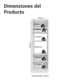 Mueble de cocina para Horno/ microondas 70 cm 3 Puertas Blanco Vik Madesa