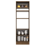 Mueble de cocina para Horno/ Microondas 70 cm Sin cajones 3 Puertas Agata Marrón/Blanco