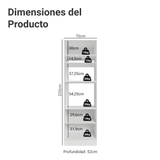 Mueble para Horno/Microondas 70 cm 3 Puetas Blanco/Gris Lux Madesa
