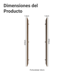 Panel de Cierre Lateral para Cocina 225 x 60 cm Marrón Madesa