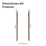 Panel de Cierre Lateral para Cocina 225 x 60cm Marrón Madesa